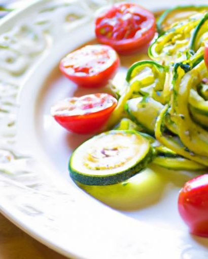 Fresh Flavor: Pesto Zucchini Noodles with Cherry Tomatoes