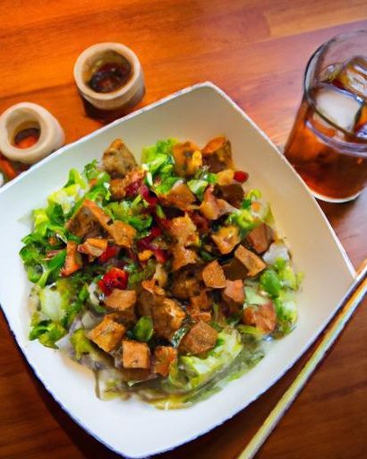 Delectable Banh Mi Bowl with Crispy Tofu Delight