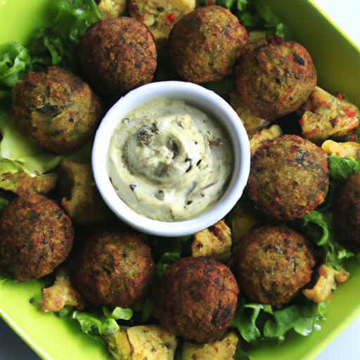 Crispy Freezer Falafel Bowls with Creamy Tahini Drizzle