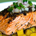 Fiery Cajun Blackened Salmon with Tangy Mango Habanero Salsa