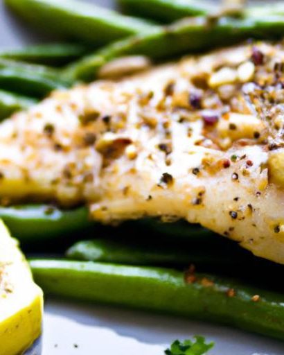 Zesty Lemon Pepper Tilapia with Garlic-Infused Green Beans