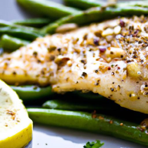 Zesty Lemon Pepper Tilapia with Garlic-Infused Green Beans