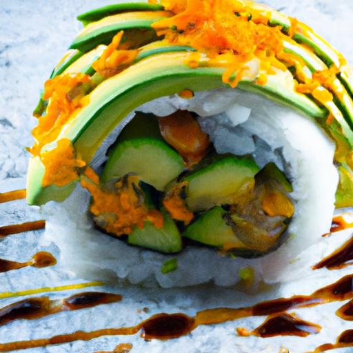 Fiery Fusion: Crafting Spicy Mango & Avocado Sushi Rolls