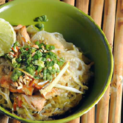 Vietnamese Noodle Bowl with Lemongrass chicken Delight