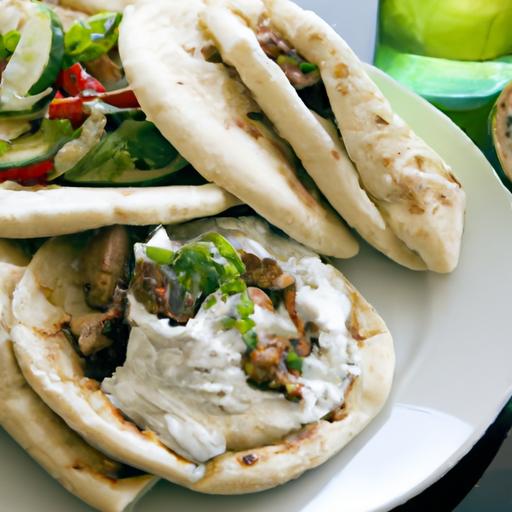 Savor Greek Gyro-Spiced Lamb flatbreads with Cool Tzatziki