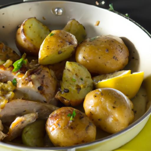Zesty One-Pan Lemon Herb Chicken & Potatoes Delight