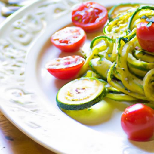 Fresh Flavor: Pesto Zucchini Noodles with Cherry Tomatoes